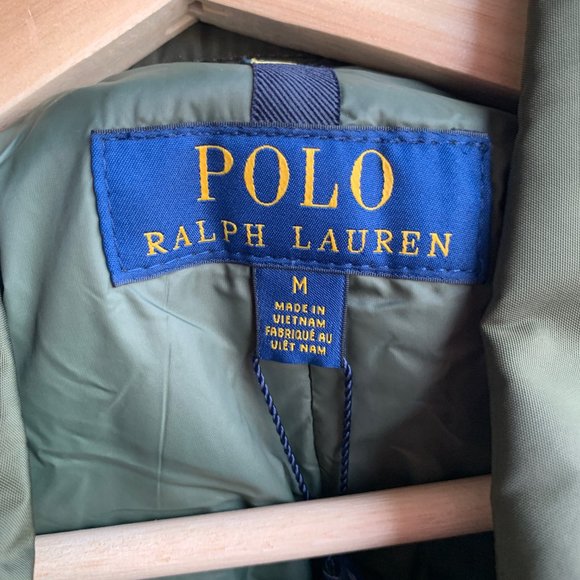 Polo Ralph Lauren Zip Down Combat Green Raincoat Jacket - Picture 5 of 12